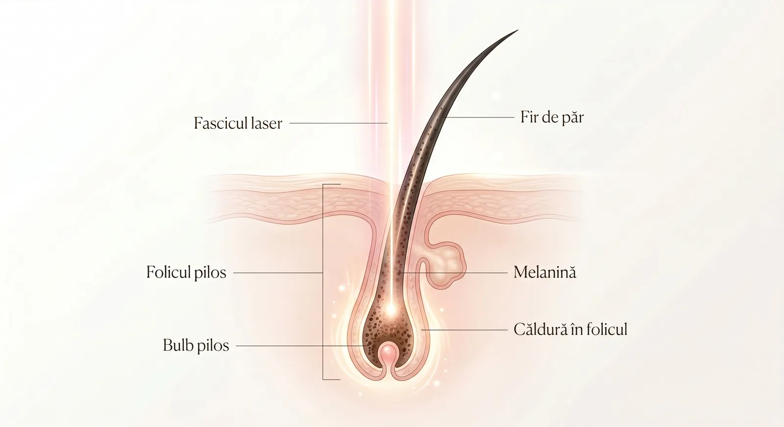 Structura foliculului pilos în epilarea laser definitivă la EpiTotal Craiova